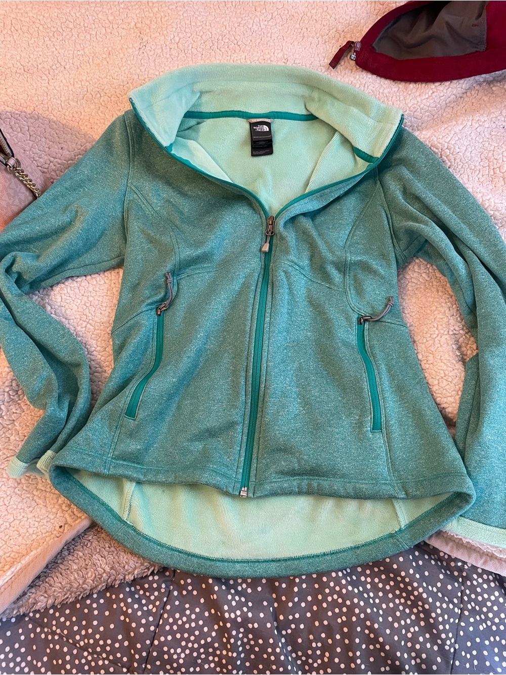 The North Face Women's Teal Zip-Up Fleece Jacket
